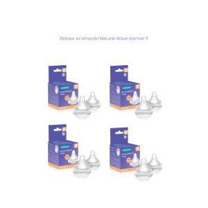 Zestaw 4x smoczki Natural Wave rozmiar F