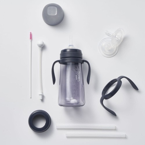 Kubek Mother-K "Basic" ze słomką i obciążnikiem 300 ml navy