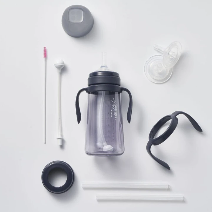 Kubek Mother-K "Basic" ze słomką i obciążnikiem 300 ml navy