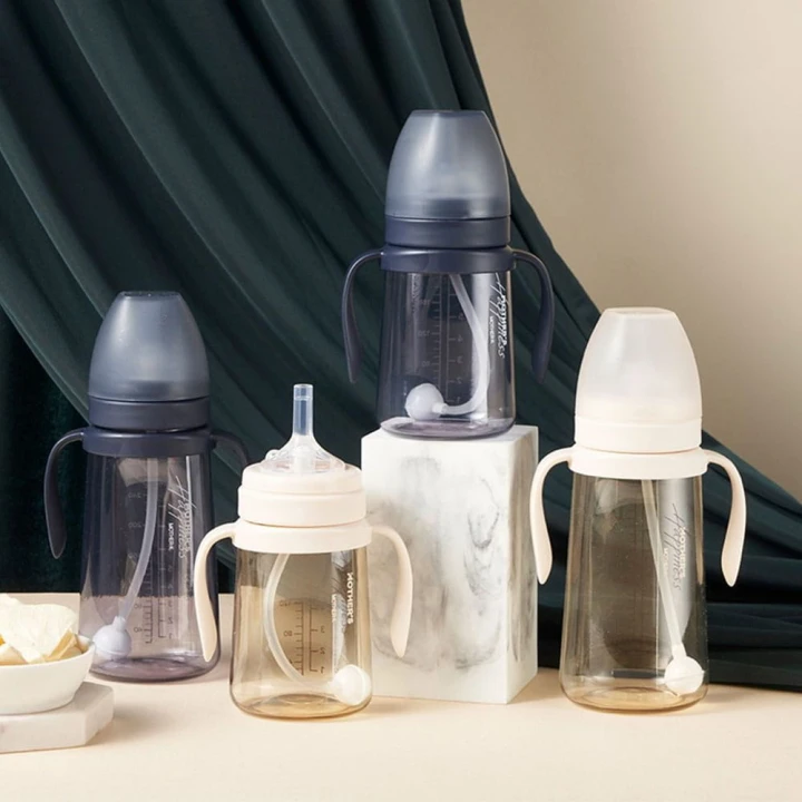 Kubek Mother-K "Basic" ze słomką i obciążnikiem 300 ml navy