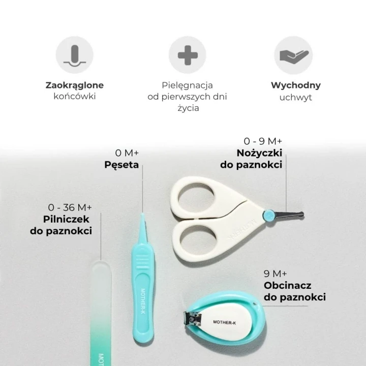4-częściowy zestaw do pielęgnacji paznokci dla dzieci, od 0mc+