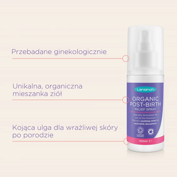 Organiczny poporodowy spray przeciwbólowy