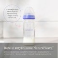 Szklana Butelka Lansinoh mOmma 160 ml ze smoczkiem o wolnym przepływie Natural Wave®