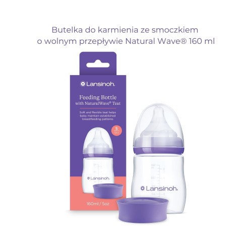 Butelka do karmienia ze smoczkiem o wolnym przepływie Natural Wave® 160 ml