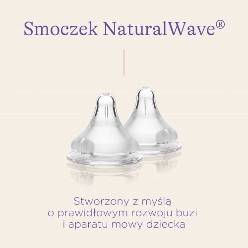 Smoczek do karmienia Natural Wave® o szybkim przepływie F (2 szt.)