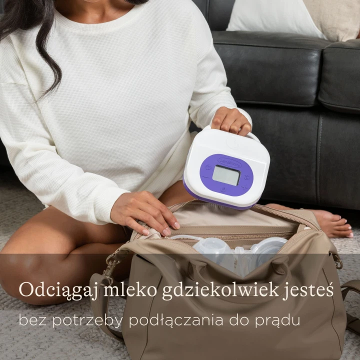 Podwójny laktator elektryczny z zasilaniem akumulatorowym