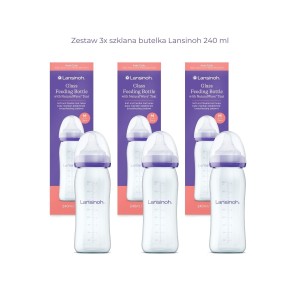 Zestaw 3x szklana butelka Lansinoh 240 ml