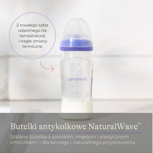 Zestaw 2x szklana butelka Lansinoh 240 ml
