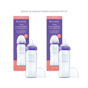 Zestaw 2x szklana butelka Lansinoh 240 ml