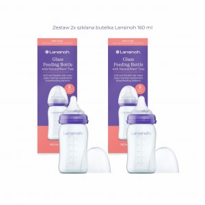 Zestaw 2x szklana butelka Lansinoh 160 ml 