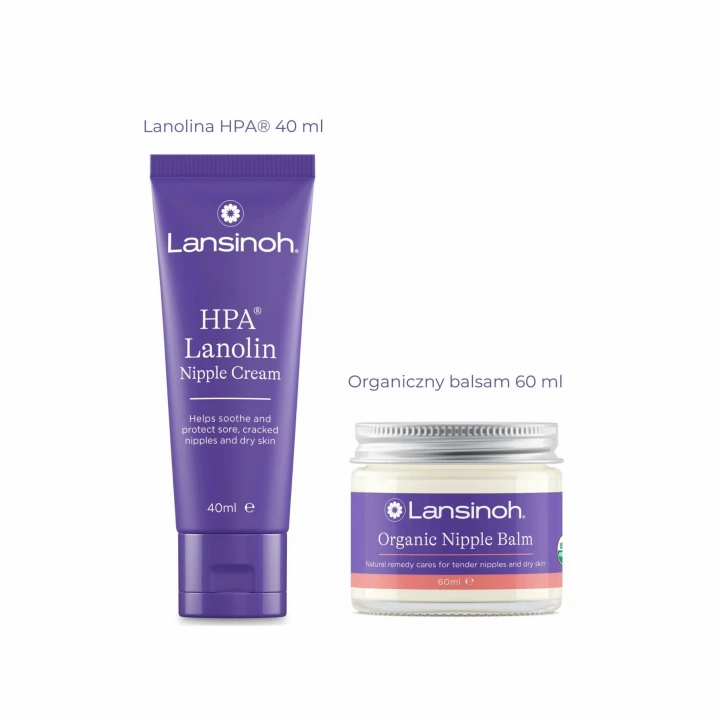 Zestaw promocyjny Lanolina HPA 40ml i organiczny balsam do brodawek piersi 60ml
