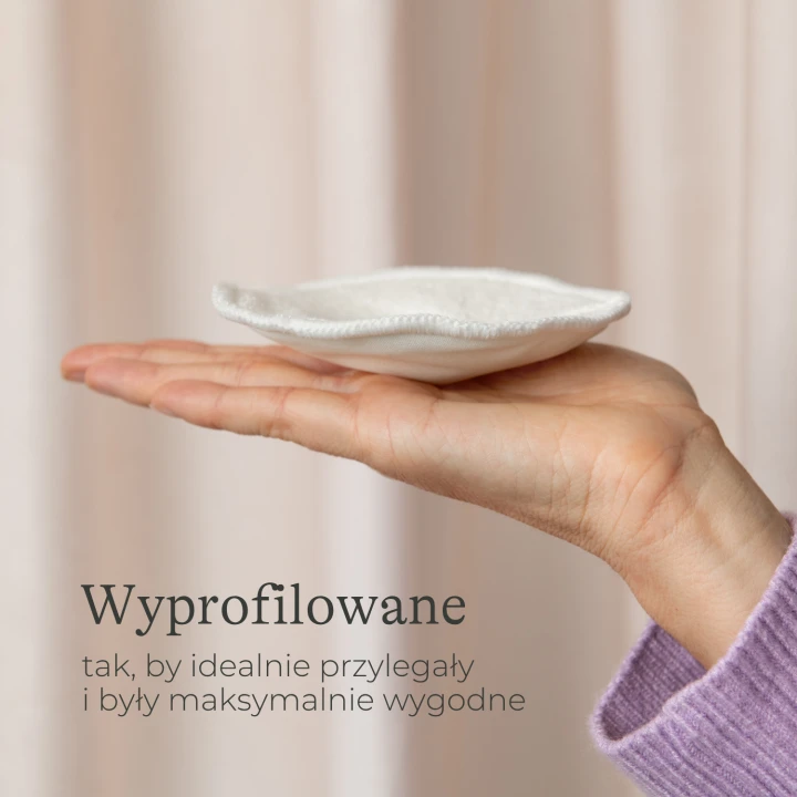Wkładki laktacyjne wielorazowego użytku w kolorze białym